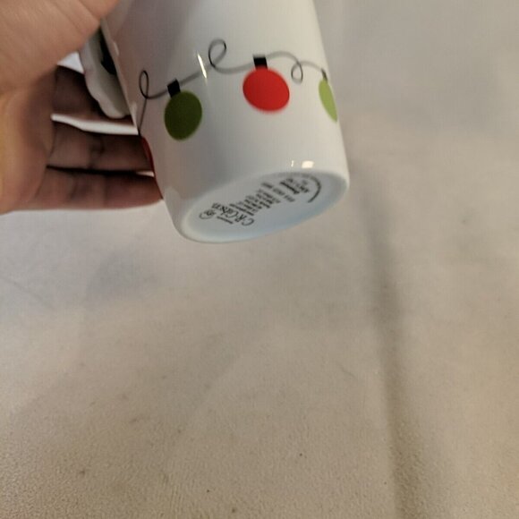 C.R. Gibson Santa Dog Christmas Travel Mug Ceramic Lid Ornaments 10 oz Tumbler - Picture 3 of 10